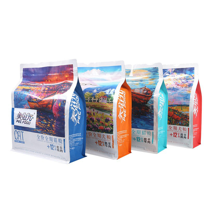 Flat Bottom Pet Food Packaging Pouch