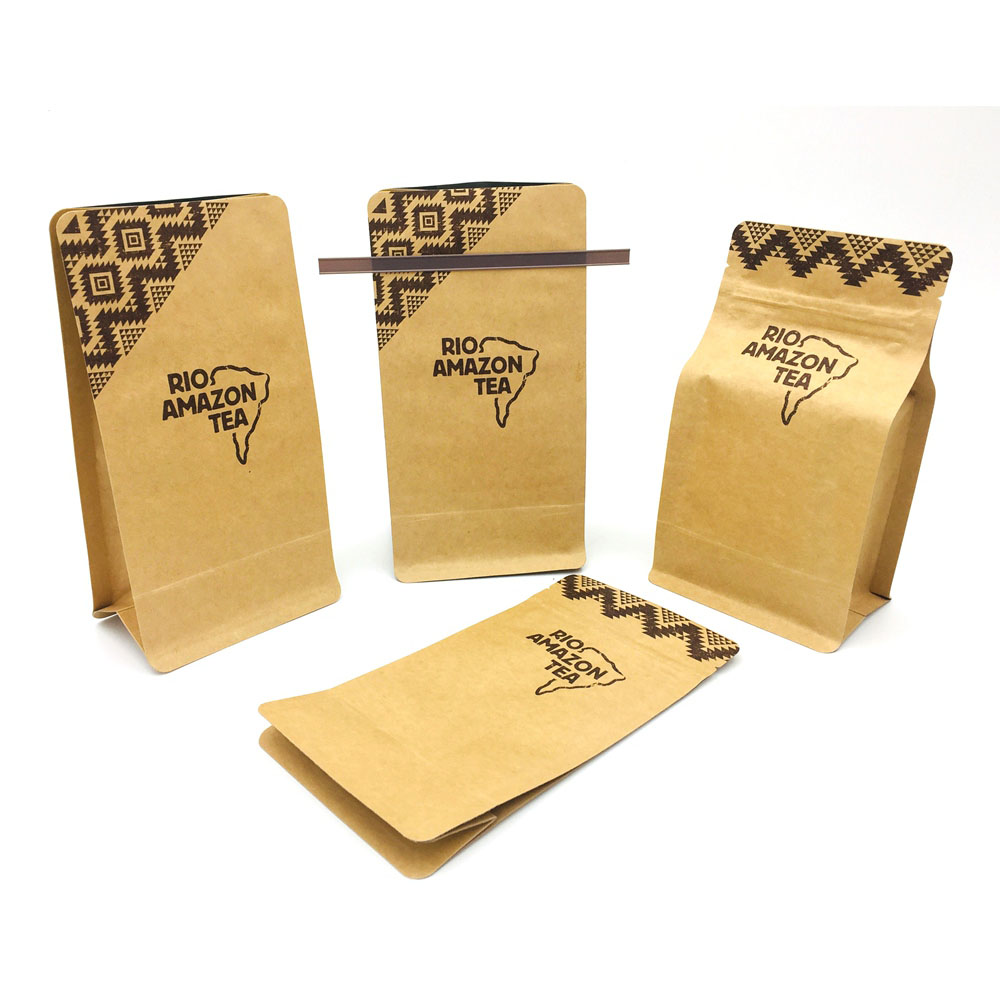 Kraft Stand Up Pouch for Tea Coffee