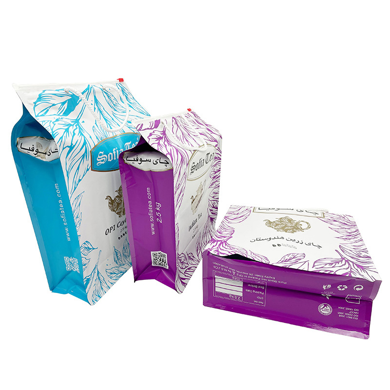 Tea Packaging Plastic Bags with Zipper Slider