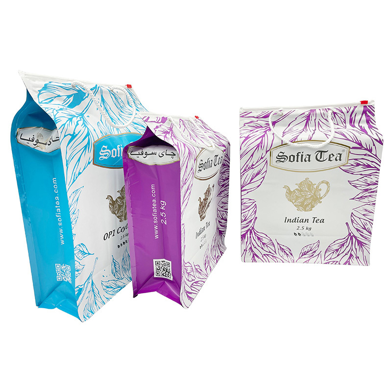 Tea Packaging Plastic Bags with Zipper Slider